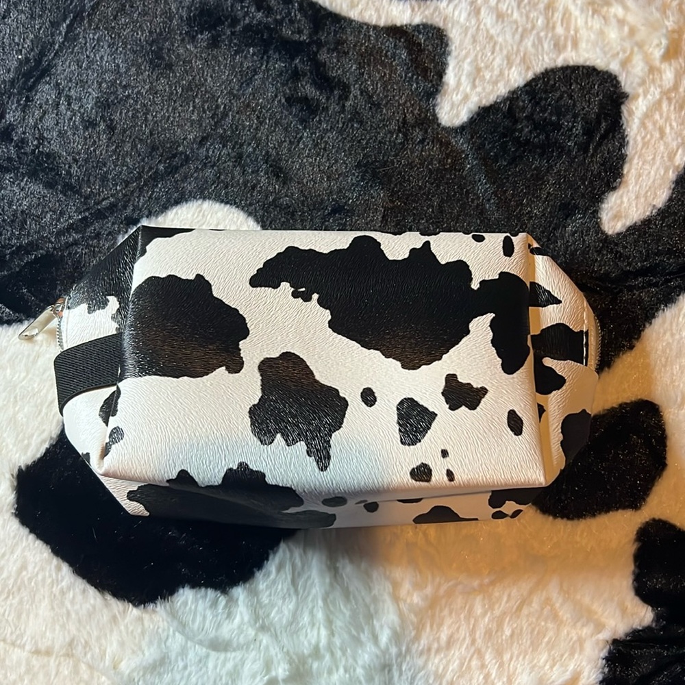 Cow Print makeup bag